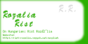 rozalia rist business card